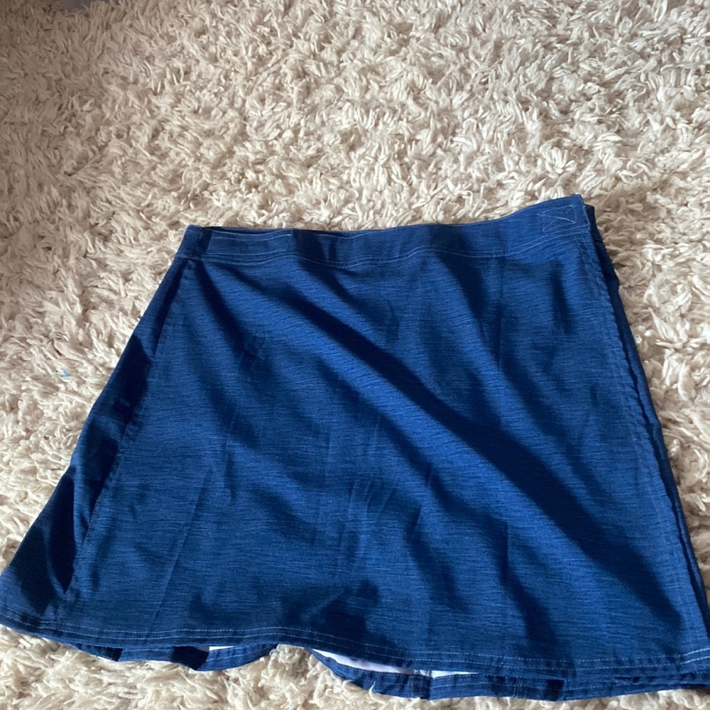 RIPSKIRT BLUE MIDI SKIRT